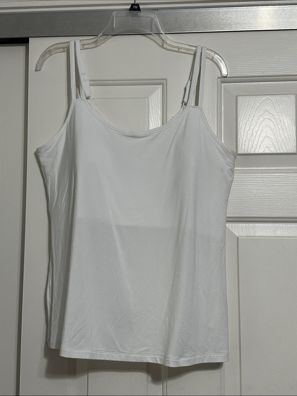 Amoena Valletta White Double-Strap Camisole Tank Top